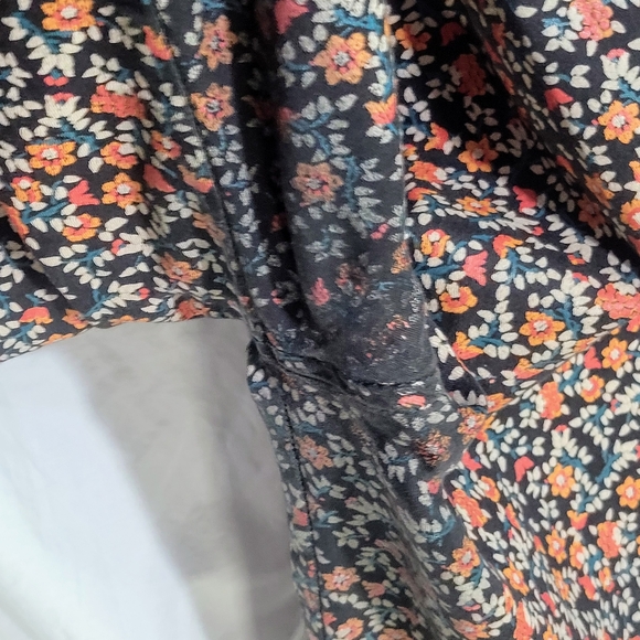 Micro Floral Allover Print Cottage-Core Overalls Jumper Size 8 hippie - Picture 12 of 15